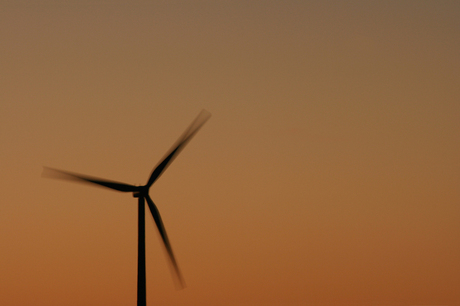 Windmolen avondlucht