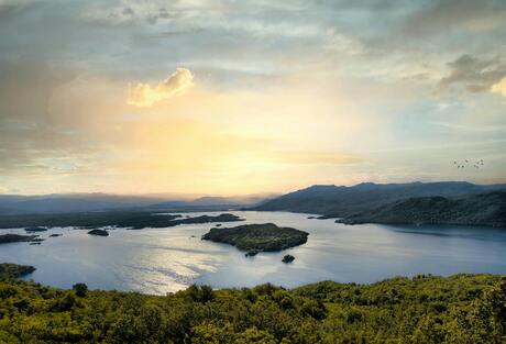 Zacht licht over het water