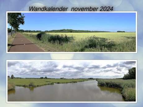 Collage  Wandkalender  maand November 2024   SNEL  panos  op 25 en 30 juni 2023 genomen 