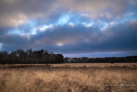 Landschap met mooie lucht