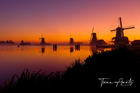 Zonsopkomst bij de Zaanse Schans