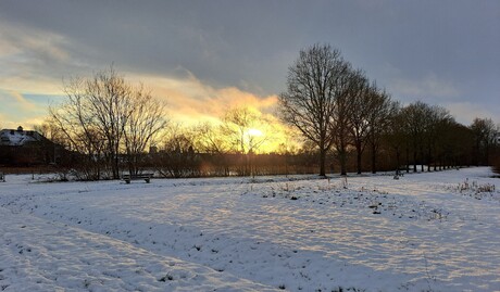 Mooie zon's ondergang gisteren