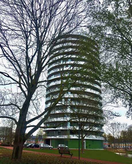 de nieuwe flat in Selwerd