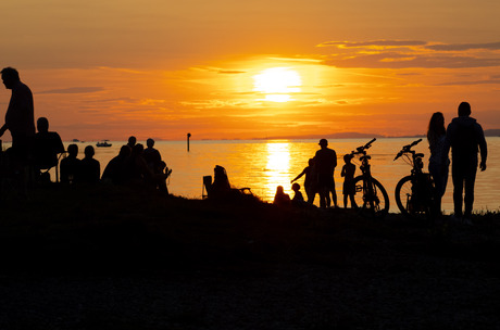 Zonsondergang aan de Bodensee 