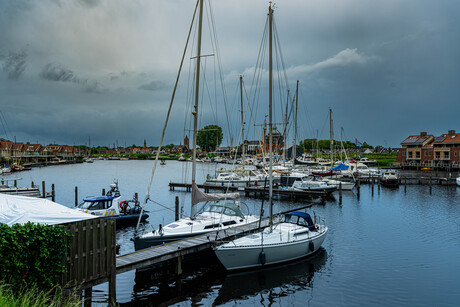 Slecht weer op komst haven Tholen