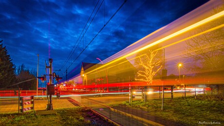 Trein en auto's