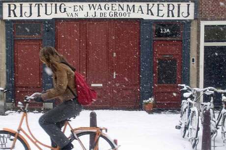 Fiets en sneeuw