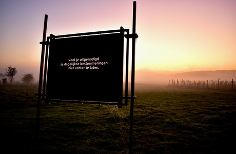 Het bord wat in de weg stond 