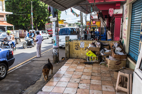 Straatbeeld Triolet (Mauritius)