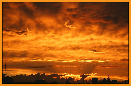 Onweer tijdens Zonsondergang