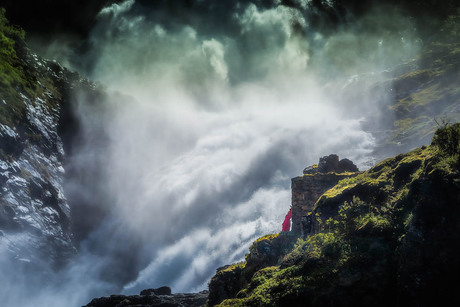  Noorwegen. Kjosfossen-waterval 