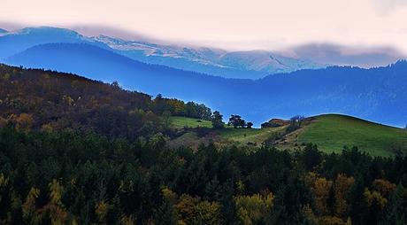 Vergezicht met mist