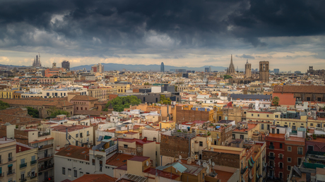 Bewolking boven Barcelona