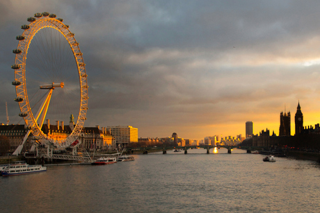 Londen zonsondergang