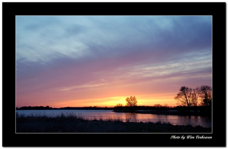 Zonsondergang Biesbosch