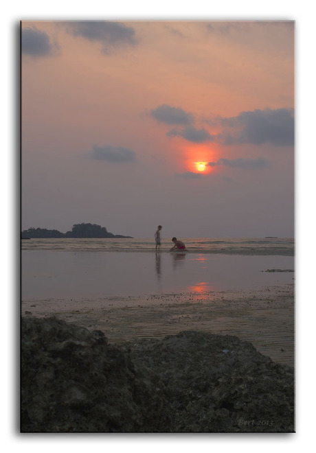 Ondergaande zon Koh Chang, Thailand
