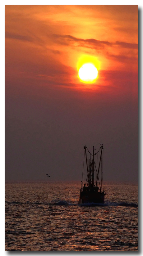 Zonsondergang op de Waddenzee