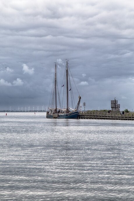 Zeilboot bij Urk