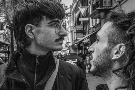 Two faces, one moment