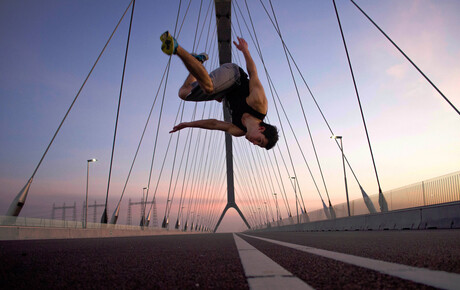 Freerunning in the morning