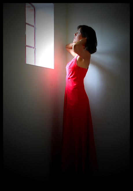 .. the red dress ..