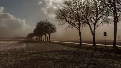 Zandstorm in Drenthe