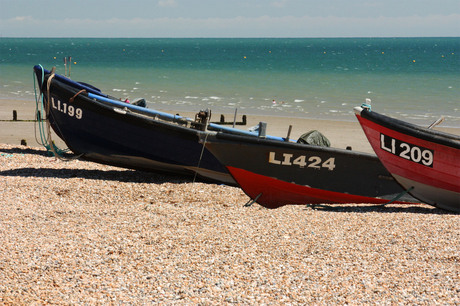 Boten op het strand