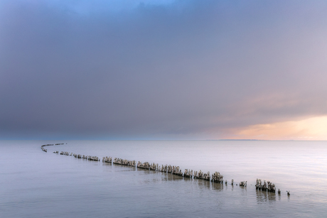 Winterse luchten boven het Wad I