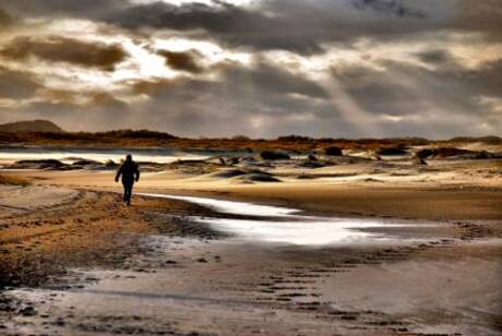 Noord zee strand bij texel