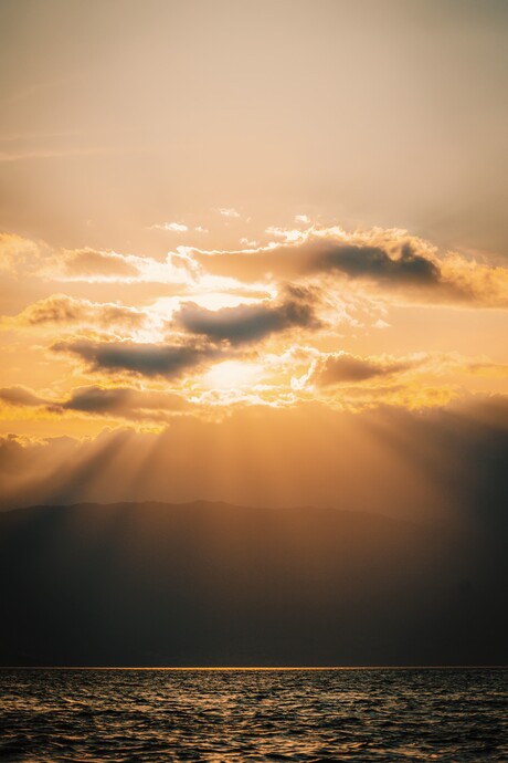 Sunset Lake Ohrid.
