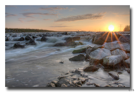 sunset at the stone beach