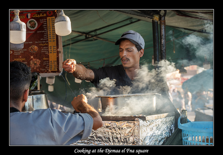Cooking at the Djemaa el Fna square