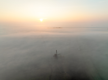 Molen in de mist