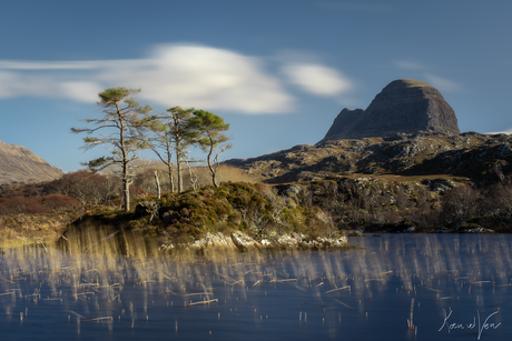 Loch Drum Suardalain in de wind