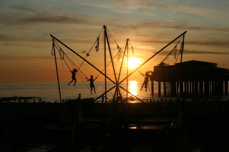 zonsondergang in Scheveningen