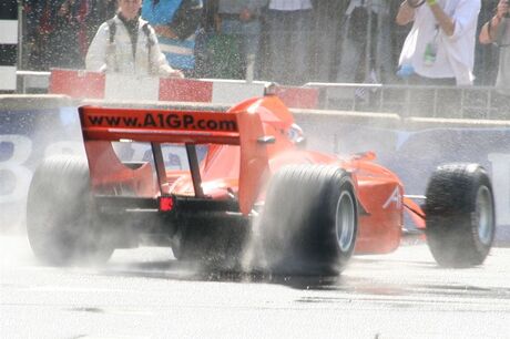 Jos Verstappen in the rain
