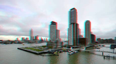 Kop van Zuid Rotterdam vanaf Fenix II 2025 3D 