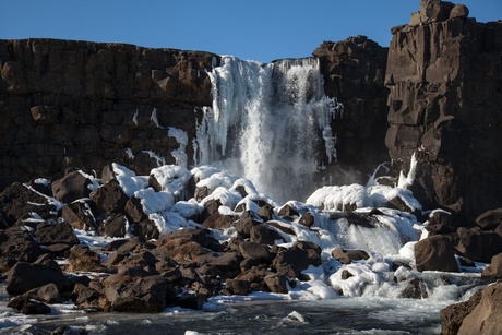 Bevroren waterval