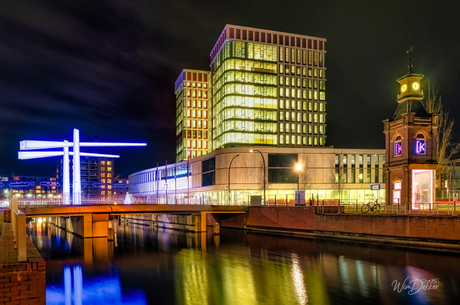 Night Reflections at Almelo City Hall
