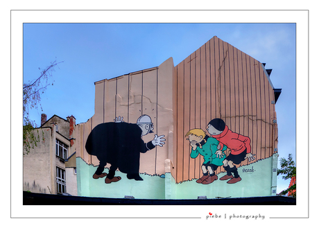 Muurschildering in Brussel