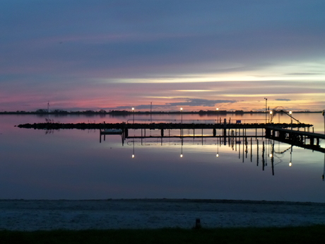 Ondergaande zon in oktober