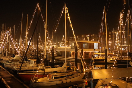 Kerstsfeer in de haven