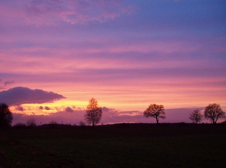 zonsondergang in Drenthe
