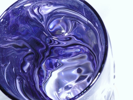 Glas water van boven