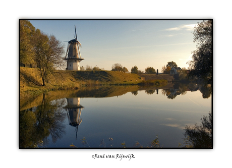 Reflection of a windmill