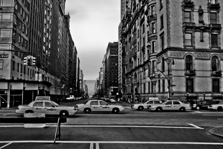 Yellow Cabs at Central Park West