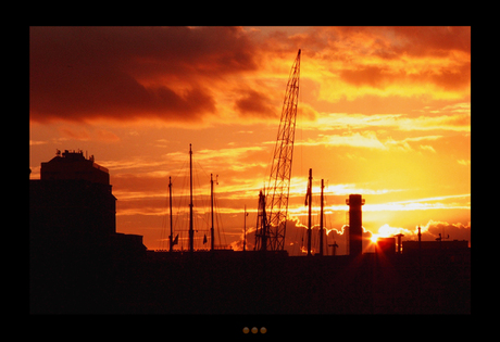 Zonsondergang in Rotterdam