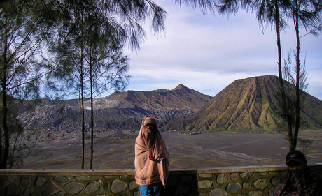 Man at the volcano