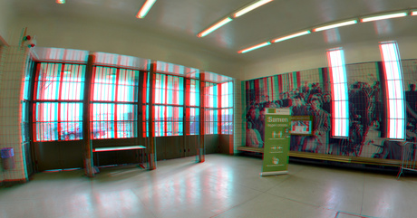 Maastunnel Rotterdam 3D anaglyph