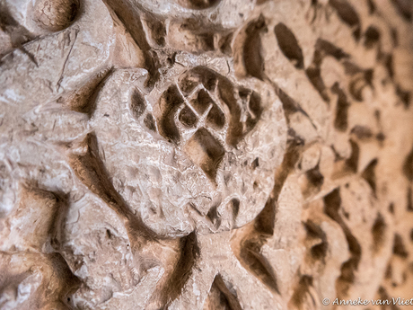 Granada Alhambra detail van een muur